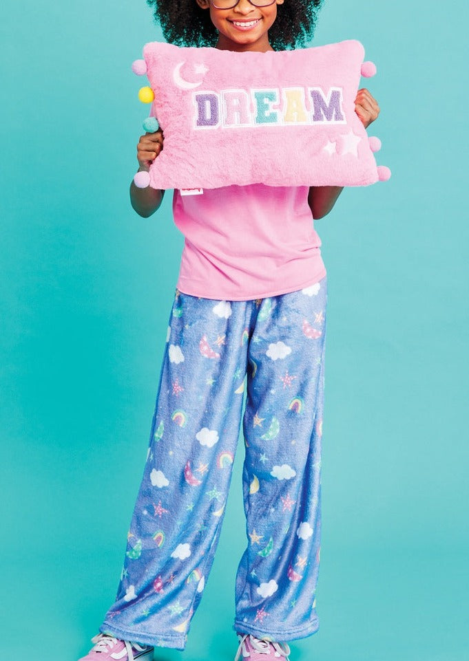 girls plush pant - sleepover stars