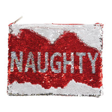 Load image into Gallery viewer, reverse sequin pouch - holiday
