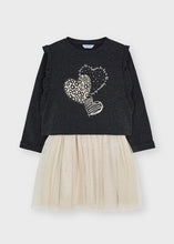 Load image into Gallery viewer, girls layered sweatshirt &amp; tulle dress
