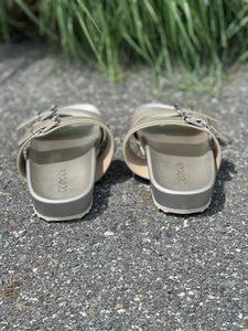 2 buckle footbed sandal
