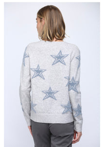 contrast star sweater