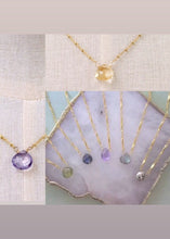 Load image into Gallery viewer, dainty stone drop necklace
