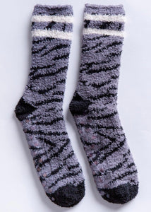 cozy socks zebra