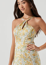 Load image into Gallery viewer, halter floral silky dress
