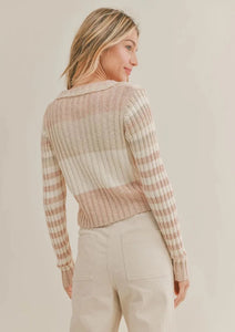 collared stripe sweater
