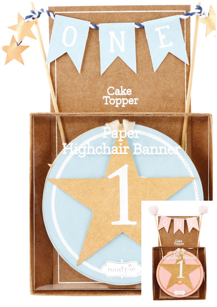 Cake topper and banner set