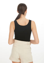 Load image into Gallery viewer, rib jersey zip tank
