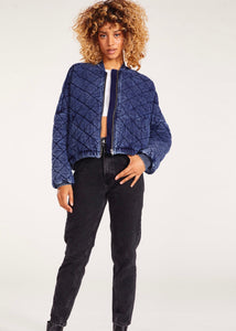 quilted bomber jacket