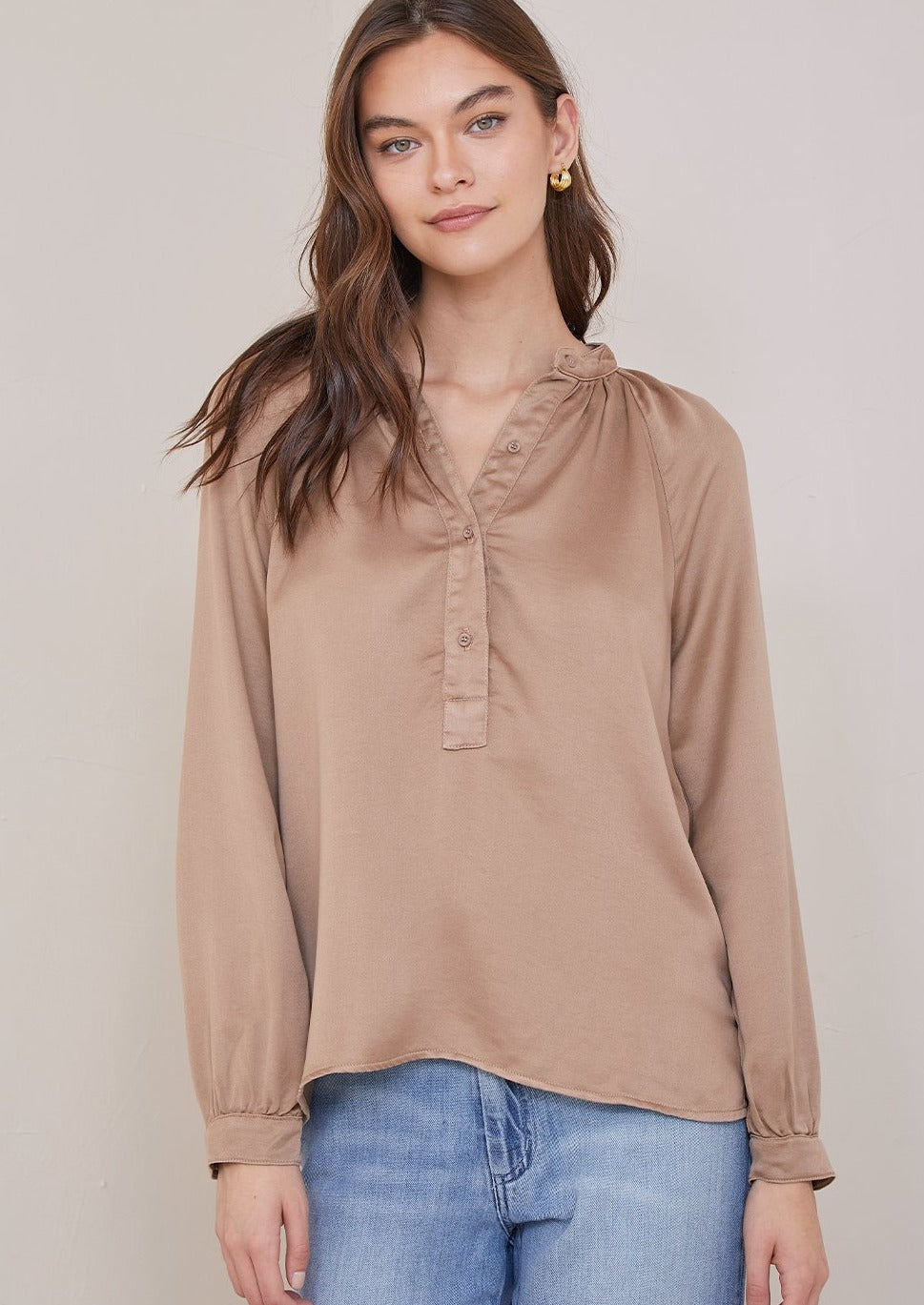 womens woven pullover blouse