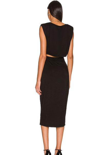 jersey cutout peek midi dress