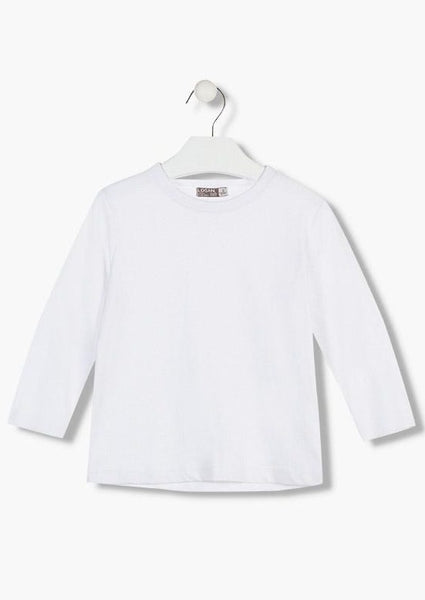 kids white long sleeve top