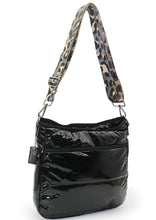 Load image into Gallery viewer, leo print strap puff nylon bag
