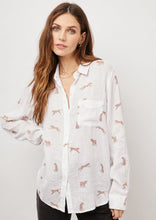 Load image into Gallery viewer, women linen scatter leo shirt
