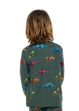 Load image into Gallery viewer, kids knit cozy top-dinos
