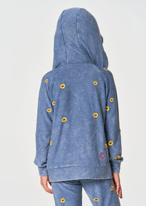 kids zip hoodie - daisies