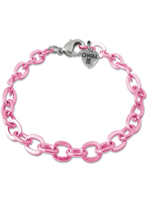 pink chainlink bracelet