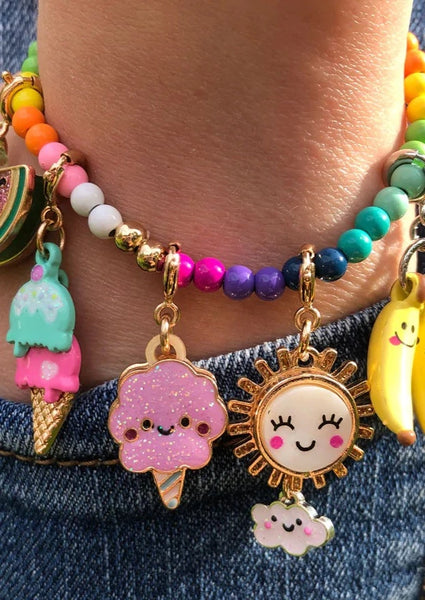 rainbow stretch bead bracelet