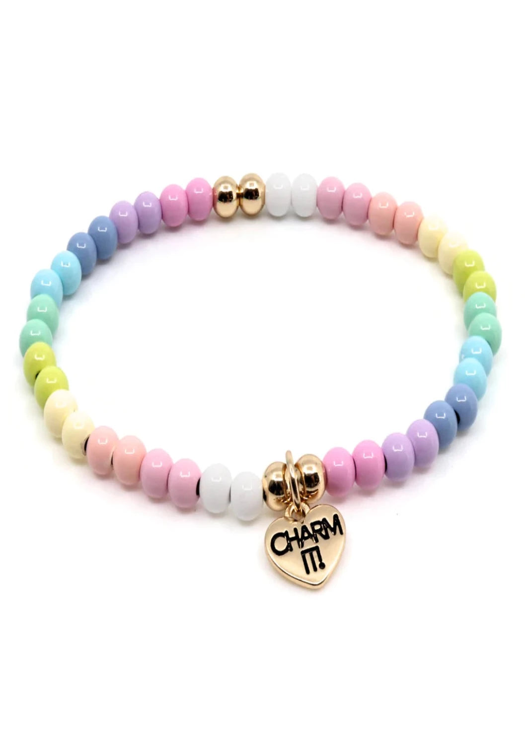 girls pastel stretch bead bracelet