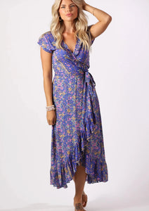 floral print wrap dress