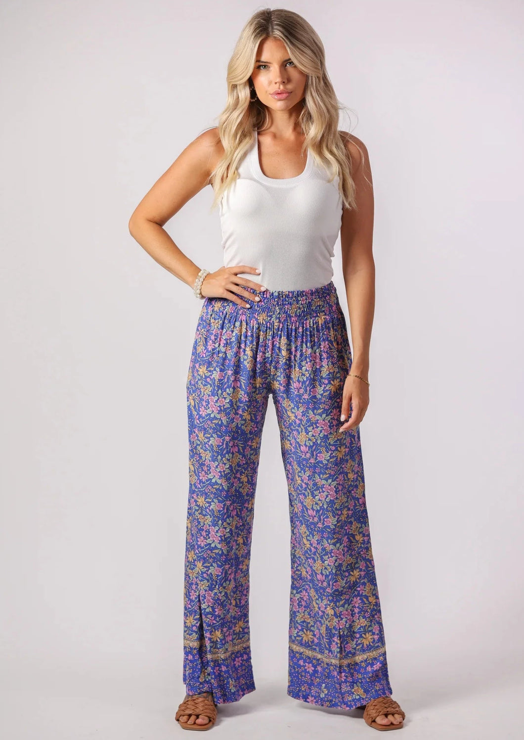 floral print easy pant