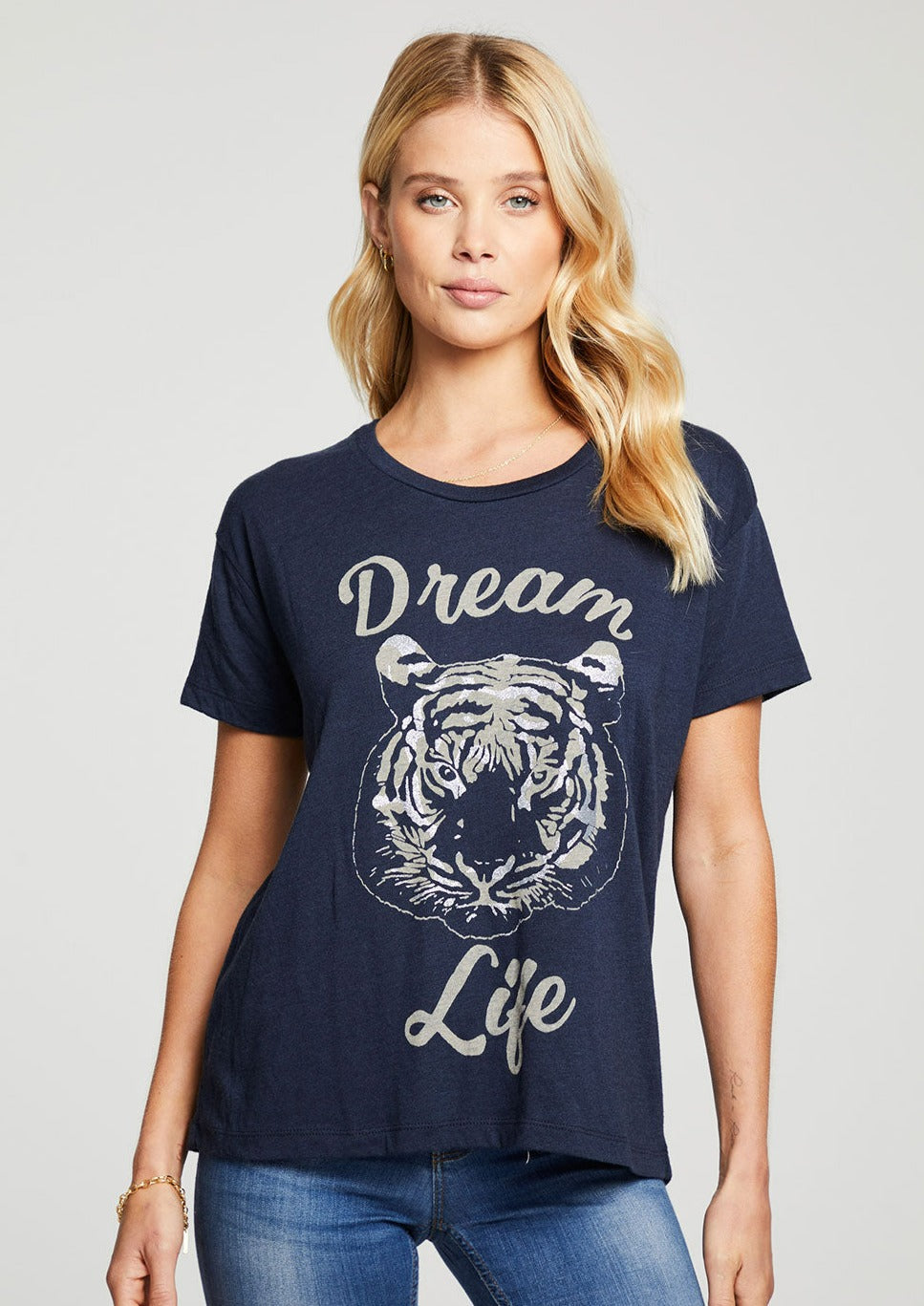 womens short sleeve tee - tiger dream life