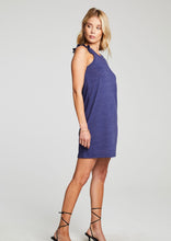 Load image into Gallery viewer, ruffle cap sleeve jersey tank dress
