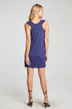 Load image into Gallery viewer, ruffle cap sleeve jersey tank dress
