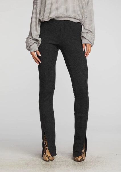 heatherd slit lounge pant