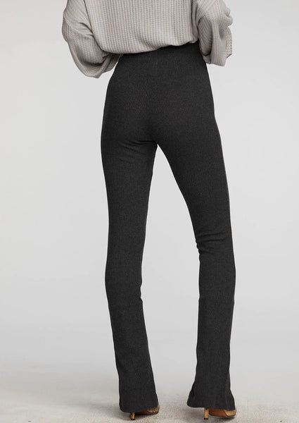 heatherd slit lounge pant