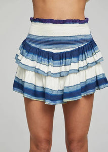 pacific stripe tiered skirt