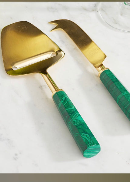 2 cheese malachite spreader set