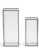 Load image into Gallery viewer, black trim rectangular vase
