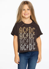Load image into Gallery viewer, girls tee - leop acdc
