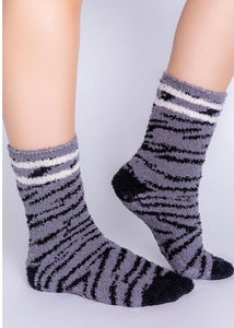 cozy socks zebra