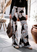 Load image into Gallery viewer, wide leg pant - black paisley
