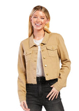 Load image into Gallery viewer, women crop denim jacket
