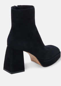 suede chunky platform bootie
