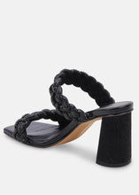 Load image into Gallery viewer, rhinestone braid block heel sandal
