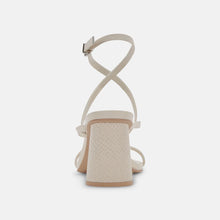 Load image into Gallery viewer, cross ankle strap embossed heel
