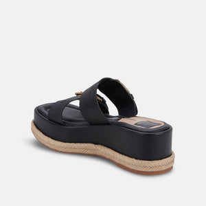 double buckle platform sandal