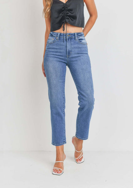 women slim straight jean