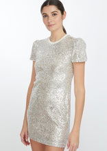 Load image into Gallery viewer, short sleeve sequin tshirt dress
