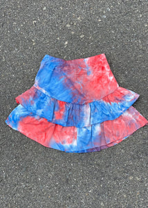 girls ruffle tiered skirt - tie dye