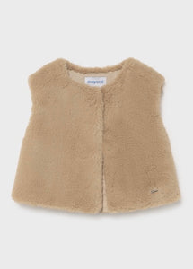 girls faux fur vest 6mo-3