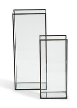 Load image into Gallery viewer, black trim rectangular vase
