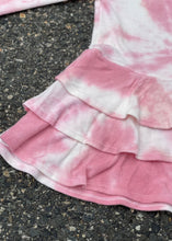 Load image into Gallery viewer, girls cozy tie dye ruffle dress
