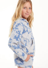 Load image into Gallery viewer, girls tie dye zip hoodie
