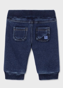 baby knit lined denim jogger