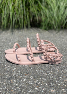 studded jelly sandal
