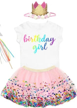 Load image into Gallery viewer, girls tee magical birthday girl
